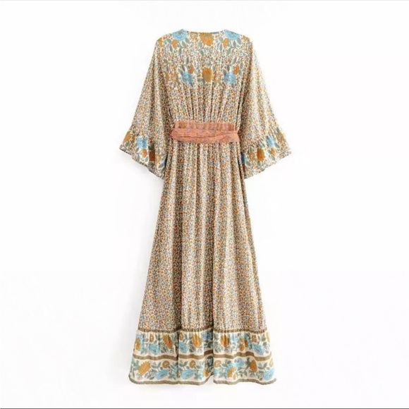 #74 CLOSEOUT SALE 🩷New!Gorgeous Boho Gypsy Maxi Dress - Picture 12 of 12